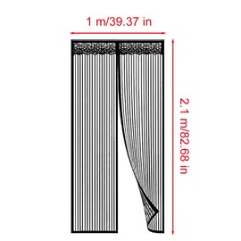 Magnetic Fly Screen Door Heavy Duty Fly Door Screen Anti Mosquito Mesh Partition with Powerful Magnets and Full Frame Magic Tape Automatically Close Door Curtain