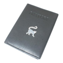 Lemur Leather Passport Cover Black Holder RFID Safe Gift 702