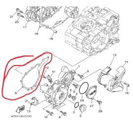 YAMAHA RAPTOR 250, XT250 ENGINE MAGNETO,STATOR COVER GASKET 4D3-15451-00-0