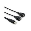 Villageboom USB 2.0 Double Plug Male to 2 Female -