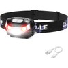 Rechargeable LED Headlamp by Lepro Lighting EVER: L3200 High Lumen Bright Headlamp with 5 Modes, White and Red Light, Waterproof Forehead Flashlight for Outdoor Camping, Hiking, Hunting, Running, and Survival