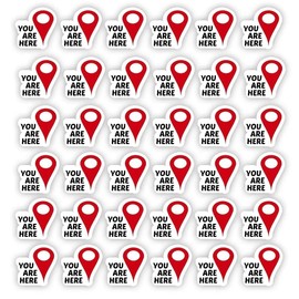 Pointer You are Here Vinyl Stickers 0.5 X 0.5 Inches 36Packs