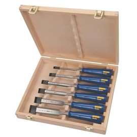 IRWIN Marples Chisel Set for Woodworking, 6-Piece (M444SB6N), Blue