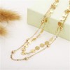 TseenYi Multilayer Coin Disc Necklace Choker Boho Gold Satellite Chain