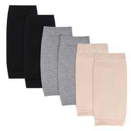 HOVEOX 3 Pairs Forearm Tattoo Cover Up Sleeves Tattoo Cover Up Sleeve Forearm Tattoo Cover Up Compression Sleeves Tattoo Cover Sleeve (8.2 inch, Black, Grey, Nude)