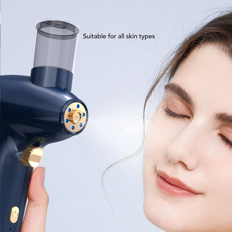 Facial Oxygen Spray Injector Red Blue Light High Pressure Fine