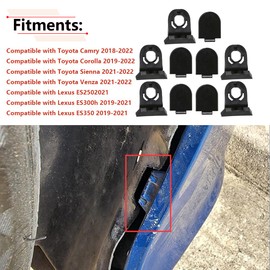 RLB-HILON 5 Sets Front Bumper to Fender Liner Clips Compatible with Toyota Camry Corolla Sienna Venza, for Lexus ES300h ES250 ES350, Liner Retainer and Pin Hold Clip Fastener