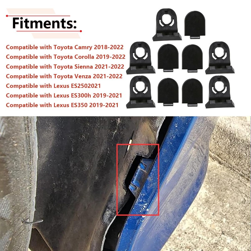 RLB-HILON 5 Sets Front Bumper to Fender Liner Clips Compatible