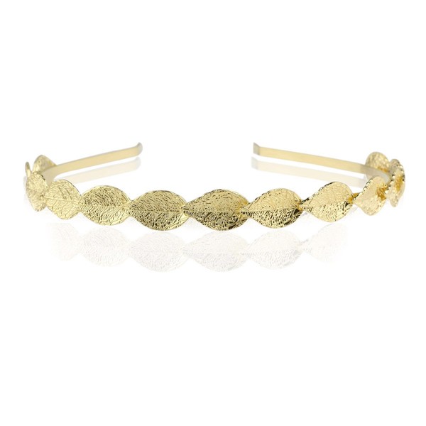 Mobestech Leaf Headband Women's Jewellery (Golden)