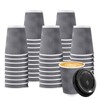 100 Pack 8 oz Paper Coffee Cups with Lids Disposable