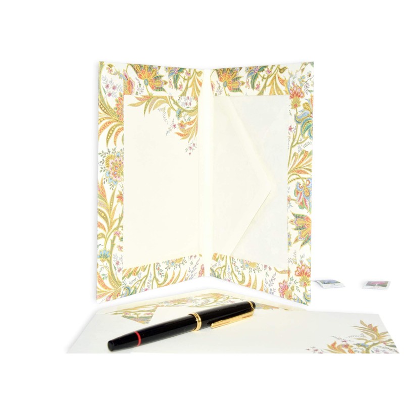 Letter Paper Set, Letter Card Folder from Italy, Beautiful Greeting