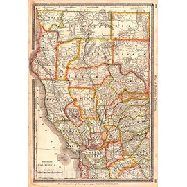 Historic Map - 1883 Northern California - Vintage Wall Art - 16in x 24in
