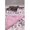 Blankets & Beyond Baby Blanket Pink Gray Elephant Print Security