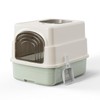 Basics Cat Litter Box with Lid,Fully Enclosed Litter Box with