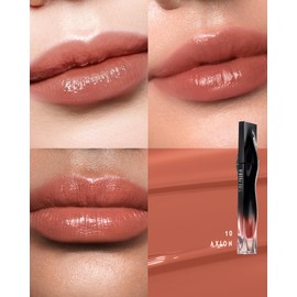 TIMEPHORIA Stellar Dust Lip Stain 10, Transfer-Proof & Smudge-Proof Lip Gloss, Nude Brown Tinted Glossy Finish, High-Pigment Vibrant Color, Hydrating Lightweight Long-Lasting Lip Makeup for Women