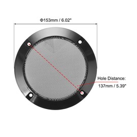 sourcing map 2pcs 5" Speaker Grill Mesh Decorative Circle Woofer Guard Protector Cover Audio Accessories Black