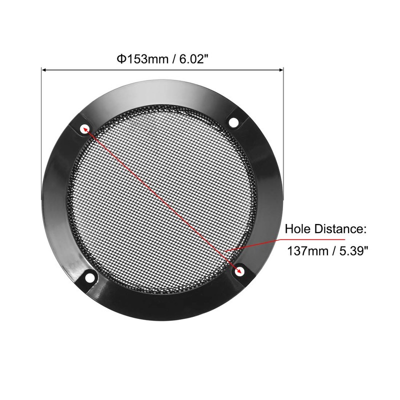 sourcing map 2pcs 5" Speaker Grill Mesh Decorative Circle Woofer