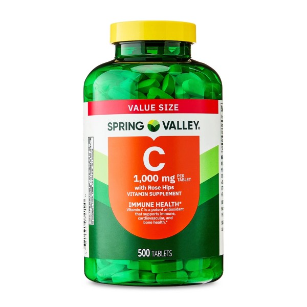 Unbranded Vitamin C with Rose Hips Dietary Supplement Tablets, 1000