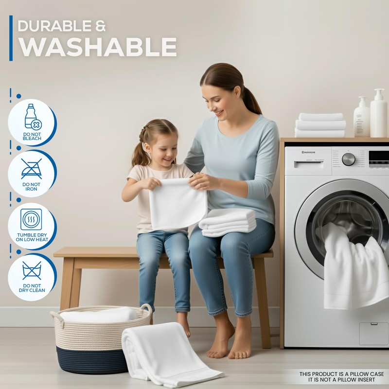 Utopia Bedding Set of 2 Waterproof Pillow Protectors with Zipper