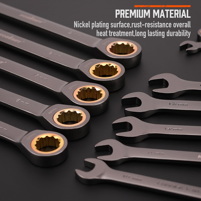 HORUSDY 12-Piece Metric Ratcheting Wrench Set | 8-19 mm |