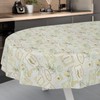 ANRO Oilcloth Tablecloth Wax Tablecloth Washable Garden Tablecloth Round Oval