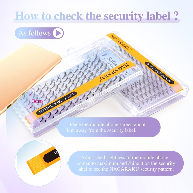 NAGARAKU Premade Wings Eyelash Extensions Air Series Comic Style Manga