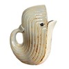 Whale Flower Jug Vase Ceramic Grey Distressed Decorative Water Serving
