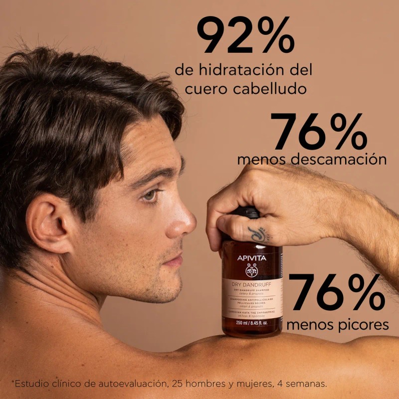 Apivita Shampoo anticaspa seca con apio y propóleo 250ml