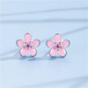 Cherry Blossom Stud Earrings for Women Girls Teens S925 Sterling