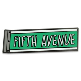 PinMart Fifth Avenue New York Street Sign Enamel Lapel Pin Jewelry – 1 Piece