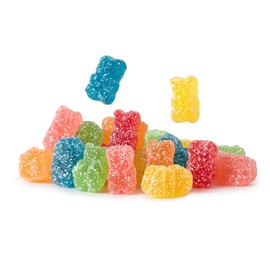 Bayside Candy Mini Sour Gummy Bears – Shimmering Sugar-Coated Tiny Fruit-Flavored Gummies (5LB)