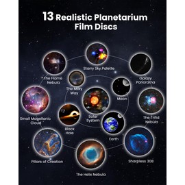 MERTTURM Astronaut Galaxy Planetarium Projector, Star Starry Sky Light Projector with HD 13 Film Discs/Timer Rocket Night Light/360°Adjustable Focus Lens, Gift for Kids/Adults/Bedroom Decor/Birthday