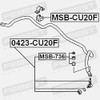 Front Stabilizer Bushing D26 Febest MSB-CU20F Oem MN100250