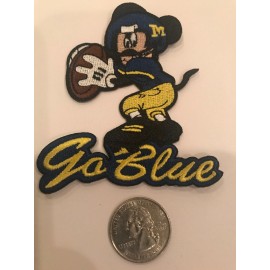 University Of Michigan Wolverines Vintage Embroidered Iron On Patch 3.5” X 3”