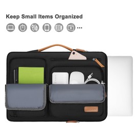 MOSISO 360 Protective Laptop Case 17.3 inch, 17-17.3 inch Laptop Sleeve Compatible with Dell, HP, Lenovo, Asus, Acer, Alienware, Side Open Carrying Case with 4 Zipper Pockets&Handle, Black