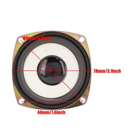 3 Inch Full Frequency Audio Speaker, High Sensitivity, Clear Sound Quality, 4 Ohm 5 W, Multimedia Soundbox