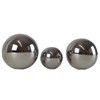 Set of 3 Decorative Balls Silverball Ceramic 5/6/7 cm