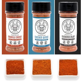 Dragon Island Spice Company - Cajun Wings Spice Set | Seasoning Gift Pack - Blackened Chicken, Chicken Wings, Nashville Chicken - 3 Units Per Kit