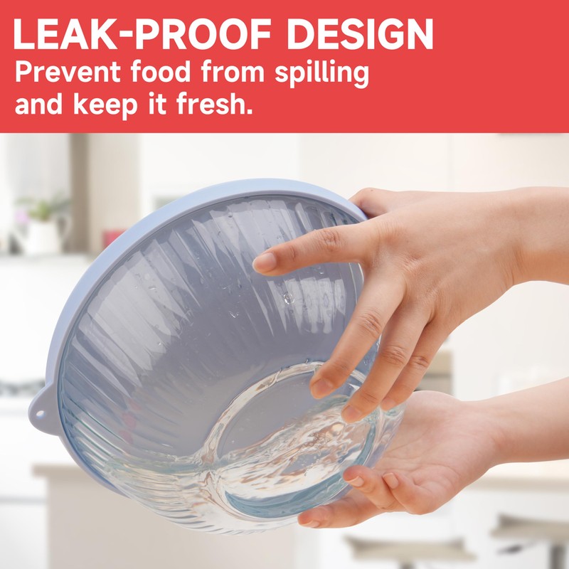 Kiicii Silicone Lids Only for Pyrex Sculpted Glass Mixing Bowls