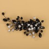 BERYUAN Black Rhinestone Pearls Hair Clips Pearls Rhinestone Hair Clips