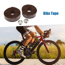 A ABSOPRO Brown Foam Anti Slip Handlebar Tape Bar Grip Wrap for Bike Set of 2