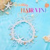 Catery Starfish Bridal Headband Pearl Hair Vine Beach Wedding Hair
