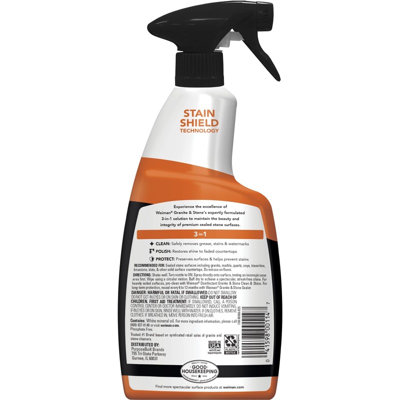 Granite Stone Clean, Polish and Protect - 24 Ounce -