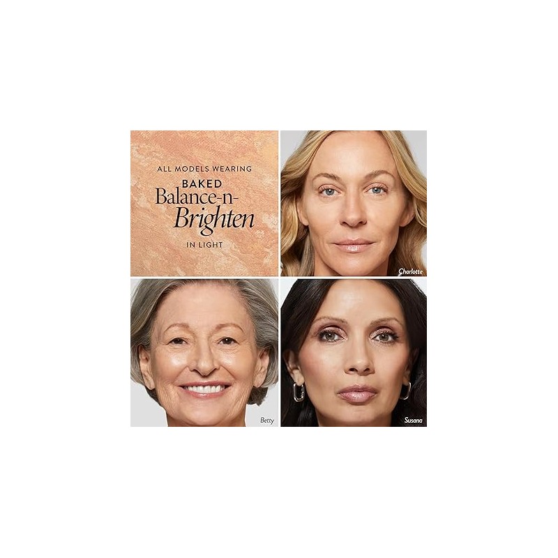 Laura Geller Baked Balance-n-Brighten Powder Foundation – Light, Color Correcting,