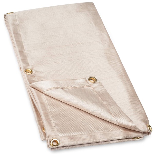 Neiko 10908A Fiberglass Welding Blanket and Cover, 4' x 6' | Brass Grommets For Easy Hanging and Protection