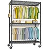 FUTASSI P3 Plus Rolling Clothes Rack, Clothing Racks for Hanging