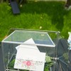WHSLILR 12.6" Glass Card Box Wedding Card Box with Lock