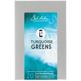 Jack Richeson 422968 Hand Rolled Soft Pastels, Turquoise Green