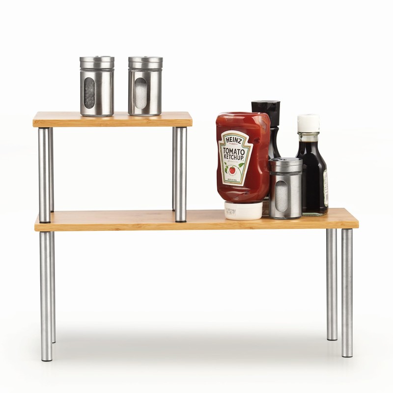 Cook N Home 02650 Counter Storage Shelf Organizer, Rectangle, 2