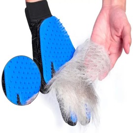 HOME LIFE | Pet Grooming | Gentle | Efficient Hair Fur Removal | Bath | Pet Glove Brush (Red - Right Hand Only)